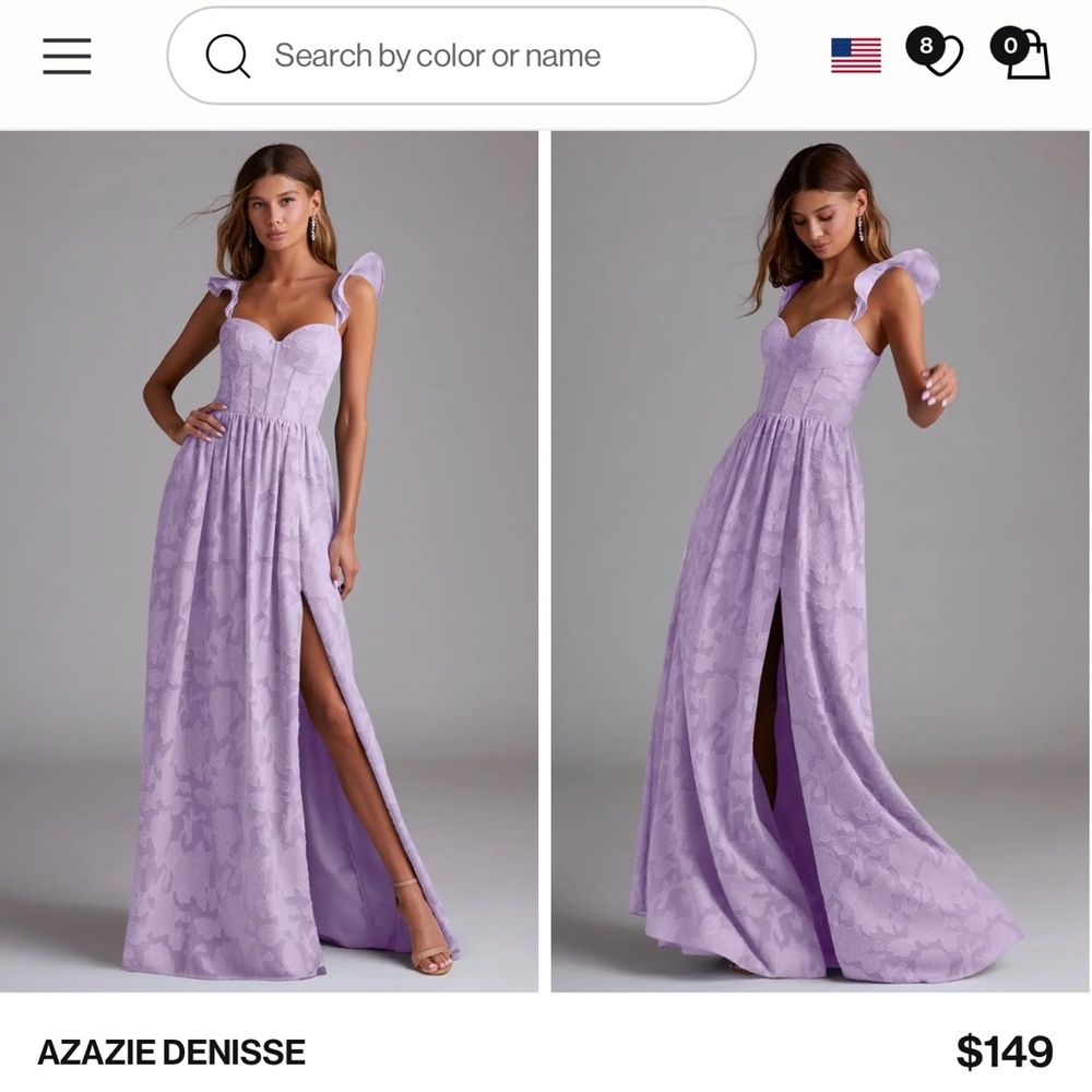 Azazie Lavender Maxi Dress